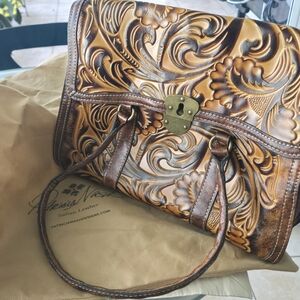 Patricia Nash Tuscan Tooling Collection Satchel Women's Bag, Italian Leather